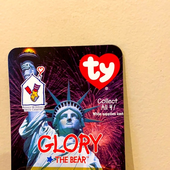 McDonald's Ty Beanie Baby Glory the Bear still in package - Picture 2 of 9
